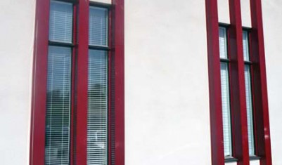 Renoverad fasad, fönsterdetalj